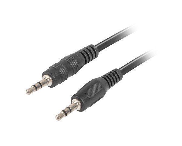 *Cable estereo lanberg jack 3.5mm macho - jack 3.5mm macho 1.2m negro