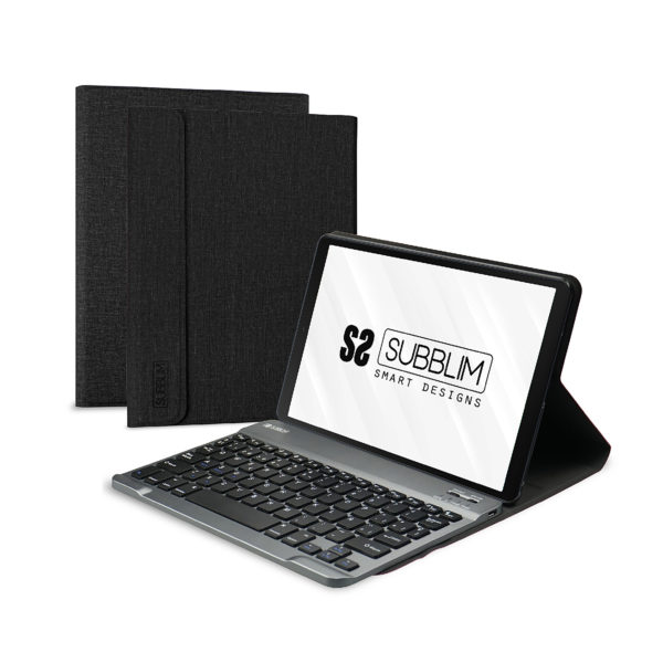 Funda + teclado subblim keytab pro para lenovo tab m10 plus 10.6 pulgadas negro