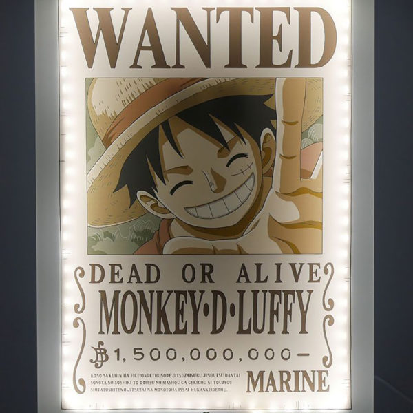 Lampara led neon teknofun madcow entertainment wanted one piece luffy 40 cm