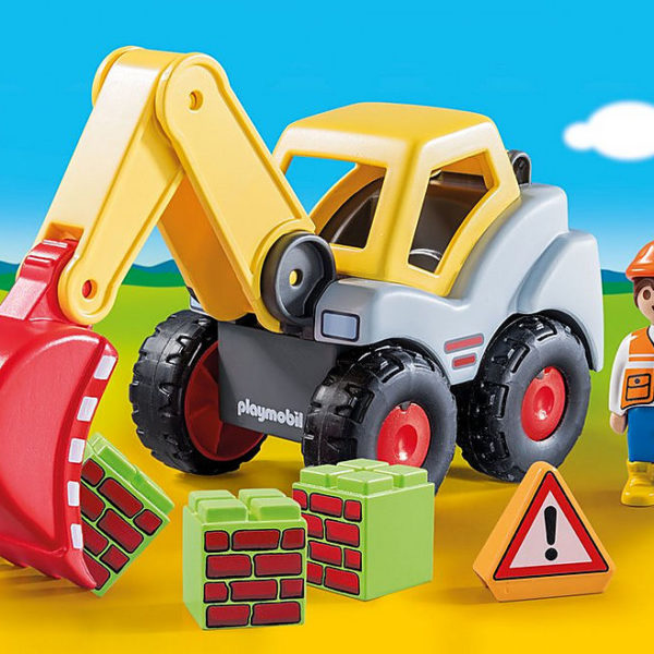 Playmobil 1.2.3 pala excavadora