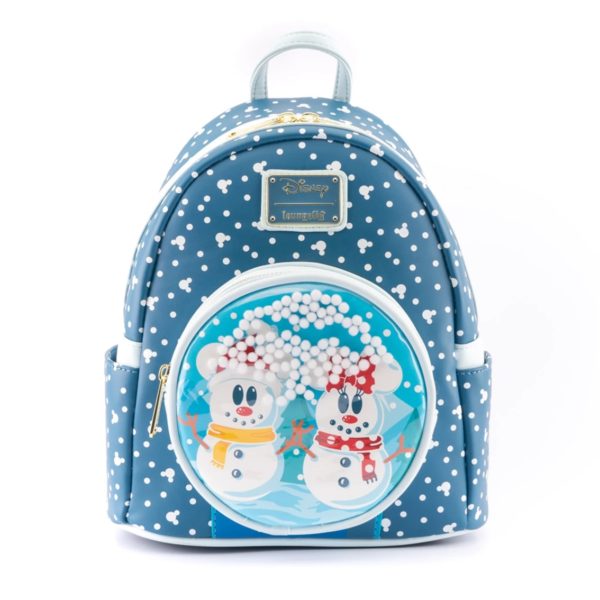 *Mochila loungefly disney minnie y mickey muñecos de nieve
