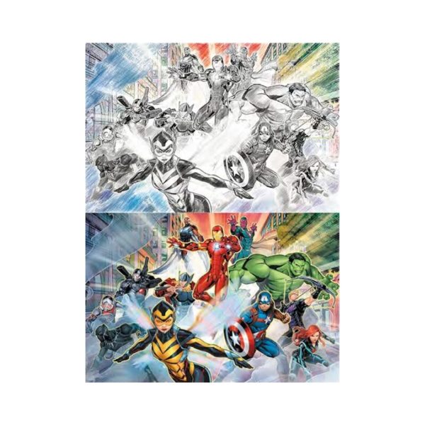 *Puzzle para rascar prime 3d marvel collage de personajes 150 piezas