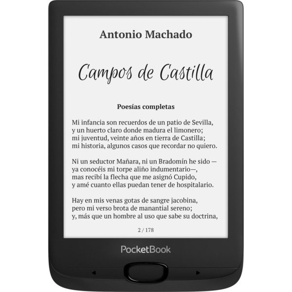 Ebook pocketbook basic lux 3 6 pulgadas 8gb wifi negro