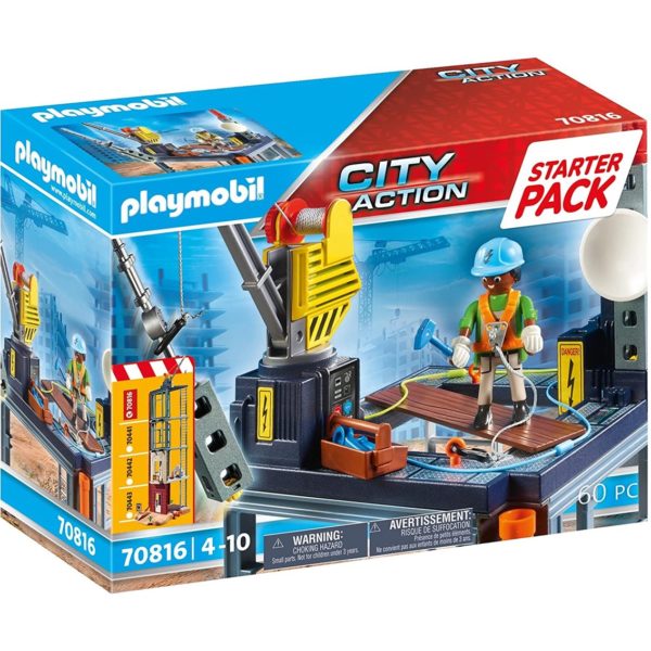 *Playmobil  starter pack construccion con grua