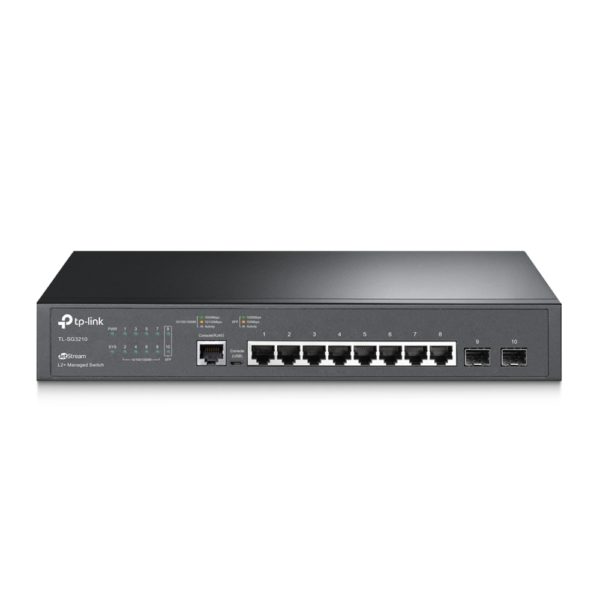 Switch 11 puertos tp - link tl - sg3210 8 puertos 10 - 100 - 1000 2 puertos sfp 1 puerto para consola