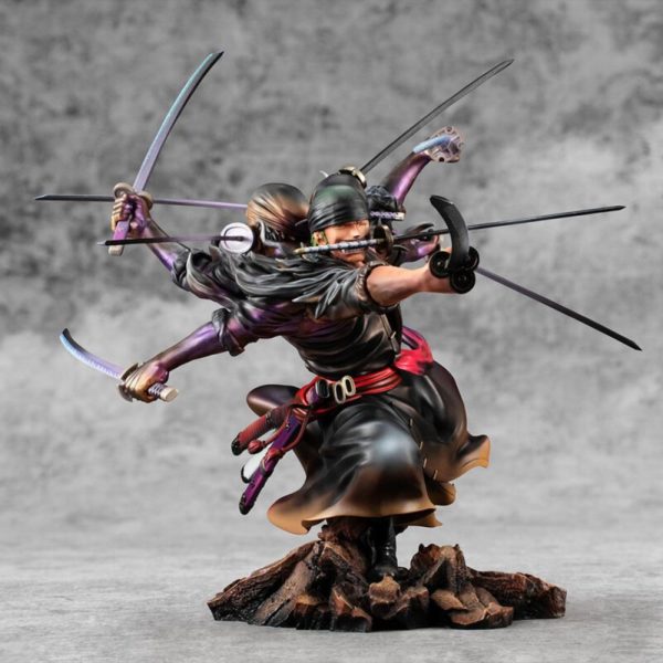 Figura megahouse one piece maximum portrait of pirate demon spirit kyuutou ryuu zoro espectacular edition