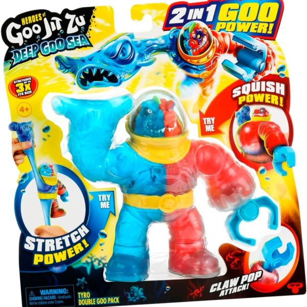 Figura goo jit zu -  pack doble héroe tyro (novedad)