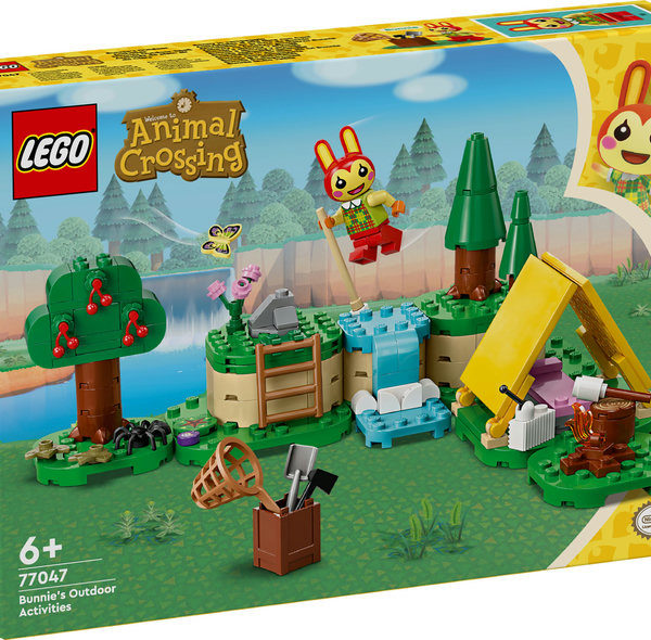 Lego animal crossing actividads al aire libre con coni