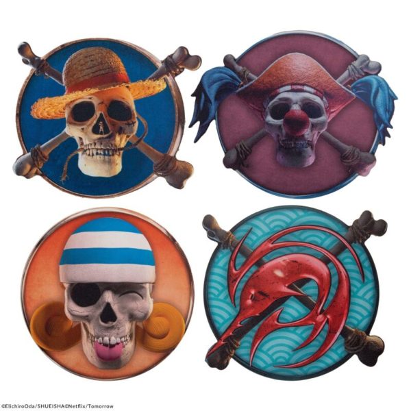 *Set 4 posavasos cinereplicas one piece #1