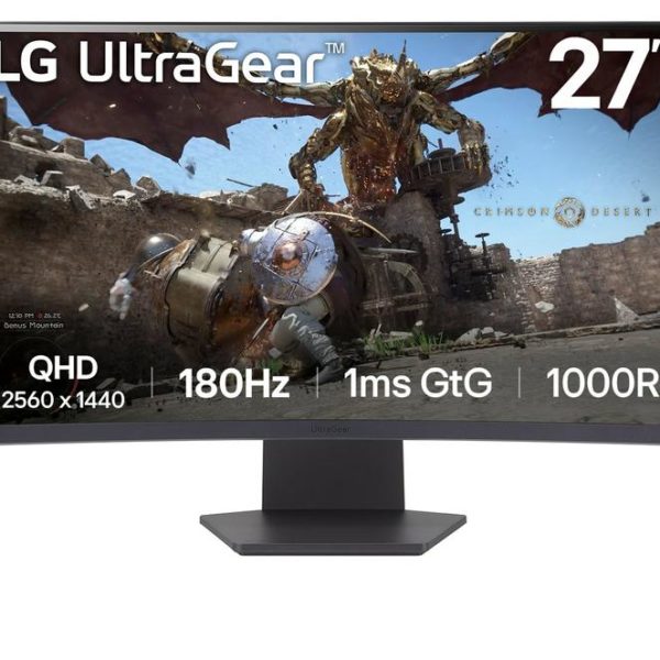 Monitor lg led curvo 27gs60qc 27 pulgadas 2560 x 1440 1ms hdmi displayport