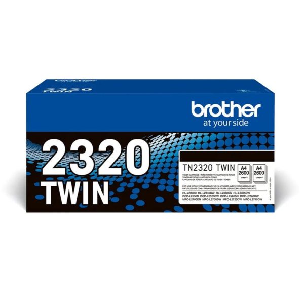 *Pack toner brother tn2320twin negro 2uds