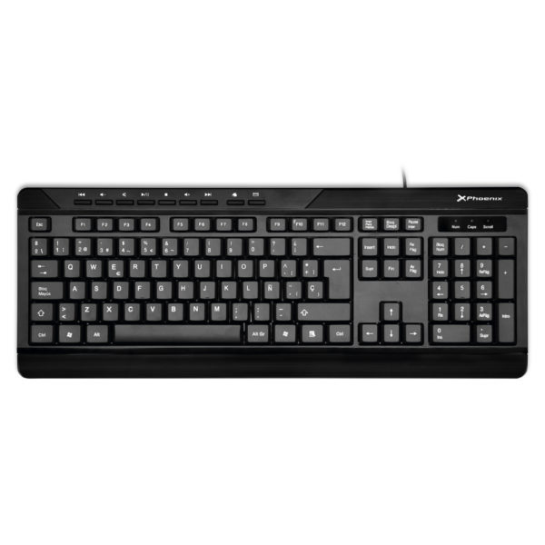 Teclado multimedia key light media español con cable usb qwerty