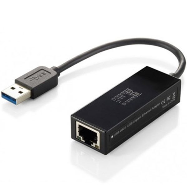 Adaptador usb 3.0 level one a gigabit ethernet rj45 10 -  100 - 1000mbps