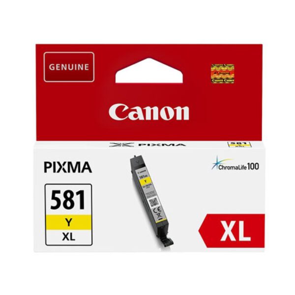 *Cartucho tinta canon cli 581 y xl amarillo pixma tr7550 - tr8550 - ts6150 - ts6151 - ts8150 - ts8151 - ts8152 - ts9150 - ts9155