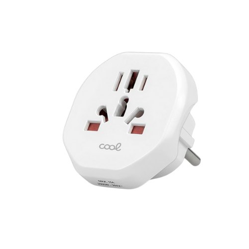 ADAPTADOR ENCHUFE COOL UNIVERSAL EUROPA WHITE