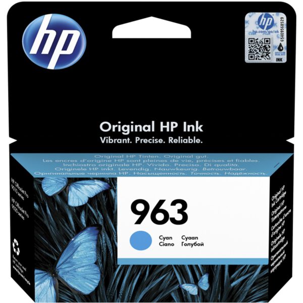 *Cartucho tinta hp 963 3ja23ae cian 10.74ml 700 paginas