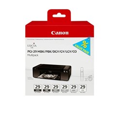 *Multipack canon pgi - 29 mbk - pbk - dgy - gy - lgy - co