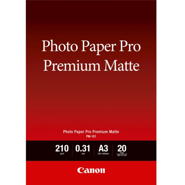 *Papel fotografico canon premium matte tinta iimpresion -  a3 -  297x420mm -  20 hojas