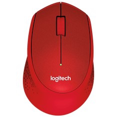*Mouse raton logitech m330 optico wireless inalambrico silent plus rojo