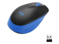 *Mouse raton logitech m190 full size optico wireless inalambrico azul