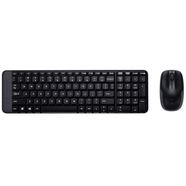 *Teclado + mouse logitech mk220 wireless inalambrico negro portugues