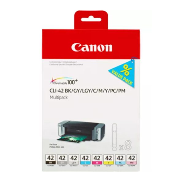 *Multipack canon cli - 42bk - c - m - y - pm - pc - gy - lgy pack 8
