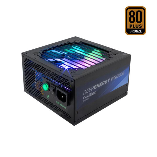 *Fuente de alimentacion coolbox deep energy rgb600 - 600w 80+ bronze gaming rgb
