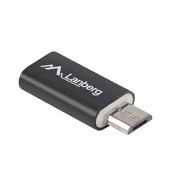 *Adaptador lanberg usb 2.0 usb tipo c f - micro - b macho negro