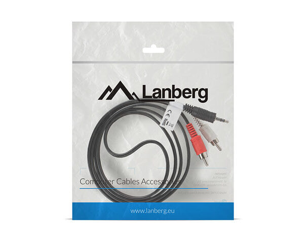 *Cable estereo lanberg mini jack 3.5mm -  2x rca macho 1.5m