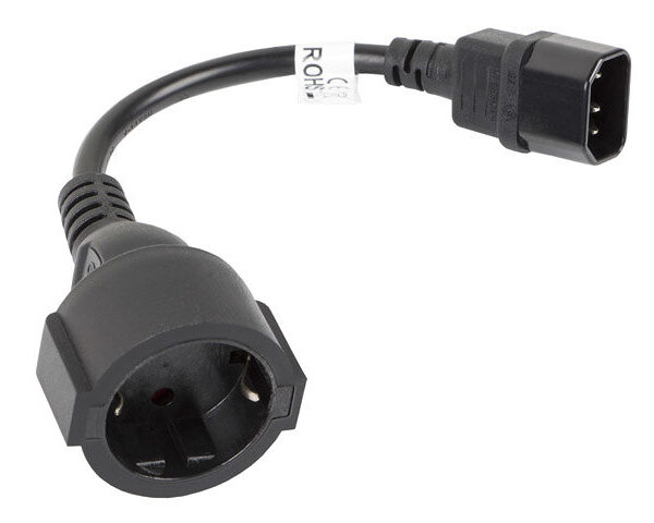 *Cable lanberg adaptador iec 320 c14 -  schuko cee7 hembra 20cm