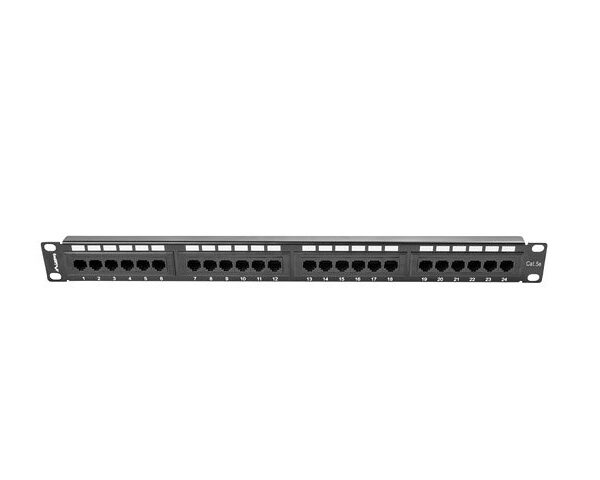 *Patch panel lanberg cat.5e utp 24 puertos 1u rack 19 negro