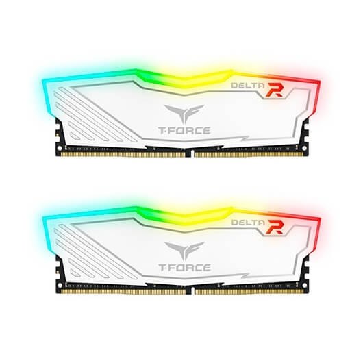 *Memoria ram  ddr4 16gb 2x8gb 3200mhz teamgroup delta blanco -  t - force rgb - cl 16 - 1.35v tf4d416g3200hc16fdc01