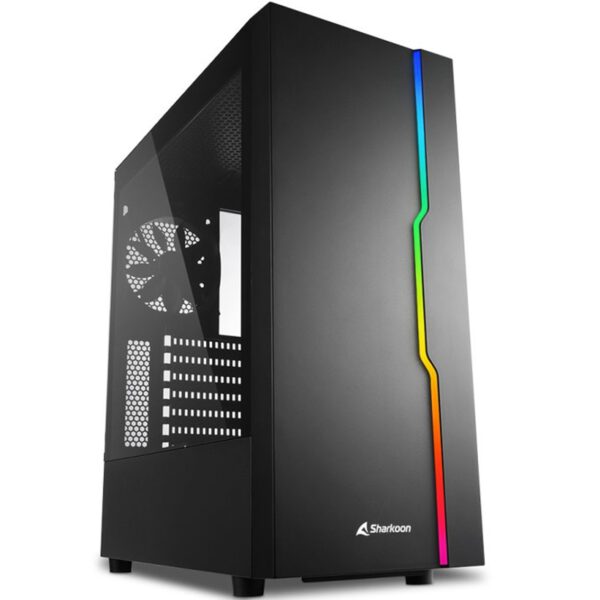 *Caja sharkoon rgb slider atx 2xusb3.0 2xusb2.0 sin fuente negro