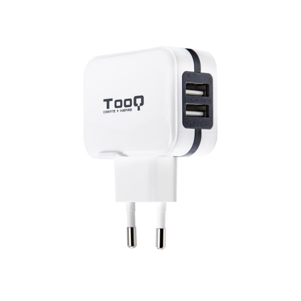 *Cargador pared usb tooq tqwc - 11s02wt 2xusb 3.4 blanco