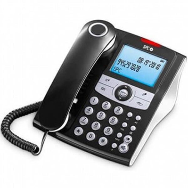 *Telefono fijo spc elegance id negro pantalla ilum. -  8 melodias -  70 memorias -  manos libres
