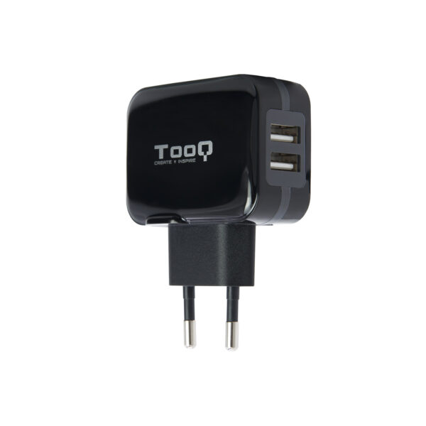 *Cargador pared tooq usb tqwc - 1s02 2xusb 3.4 a(total) ai - tech negro