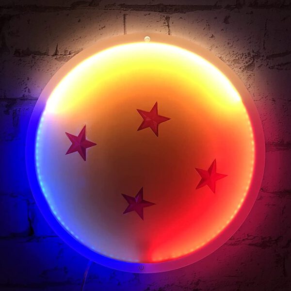 *Mural lampara neon teknofun madcow entertainment dragon ball z bola de dragon 30 cm