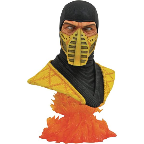 *Figura busto diamond select toys mortal kombat scorpion escala 1 - 2 legends in 3d re - run resina