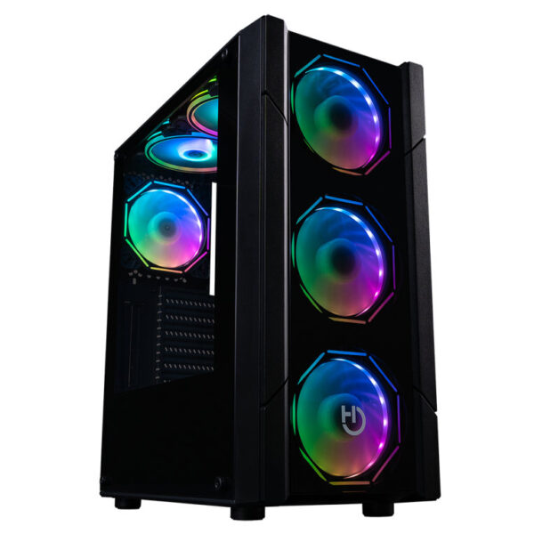 *Caja ordenador gaming hiditec atx v30 argb cristal templado