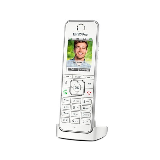 *Telefono inalambrico dect digital fritz! c6 blanco -  pantalla color - manos libres