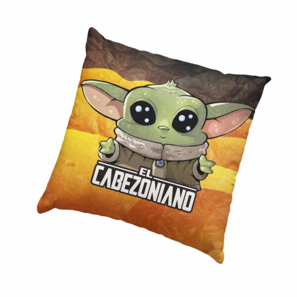 *Cojin cuadrado sd toys star wars el mandaloriano cabezoniano baby yoda envasado vacio