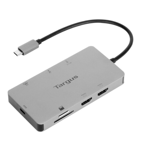 *Docking station targus tipo c a 2x hdmi 2.0 2x usb - a plata