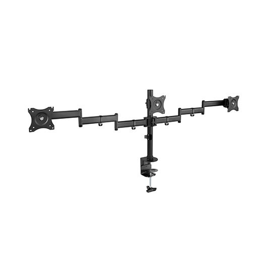 *Soporte tv - monitor tooq sobremesa giratorio incluye 3 brazos carga maxima 8kg - brazo db1327tn - b - vesa 75 y 100 - inc y giro - 45º - negro