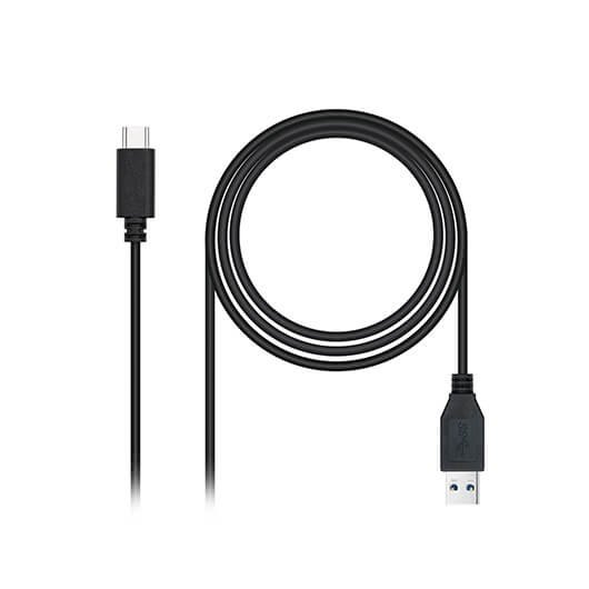 *Cable usb(a) 3.1 a usb(c) 3.1 nanocable 1.5m negro -  macho a macho