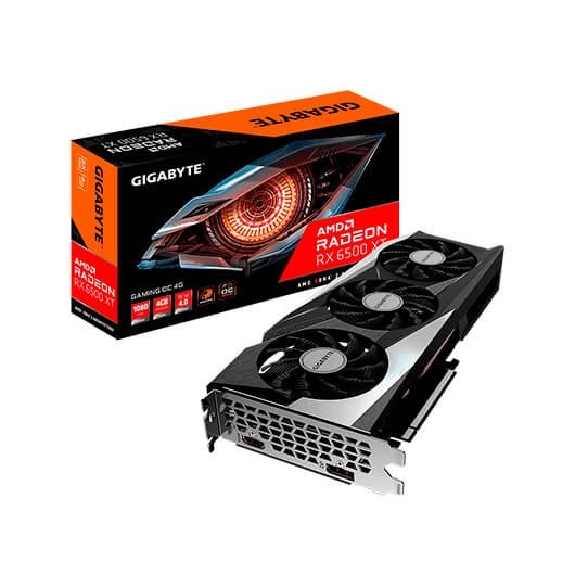 *Tarjeta grafica gigabyte radeon rx 6500 xt gaming oc 4gb gddr6 1xdp -  1xhdmi -  1x6p
