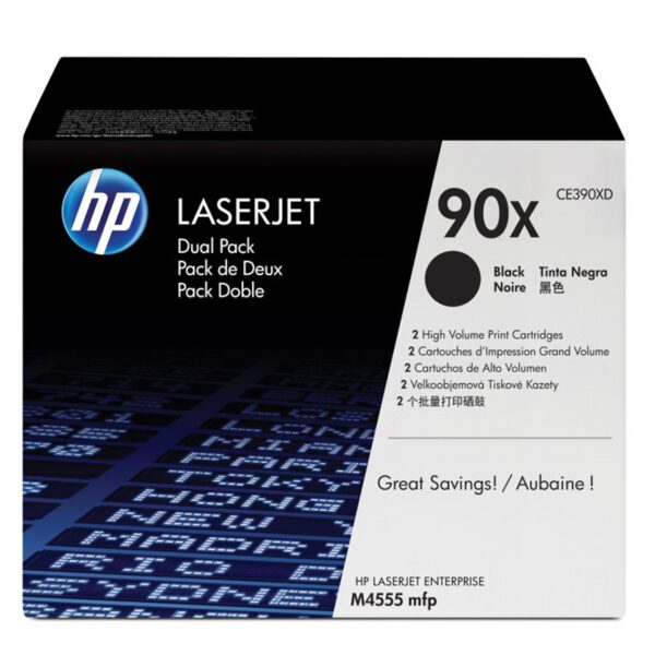 *Toner hp 90x pack 2 negro