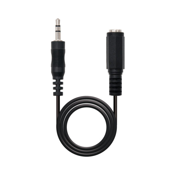 *Cable de audio jack 3.5mm nanocable 1.5m -  macho - hembra
