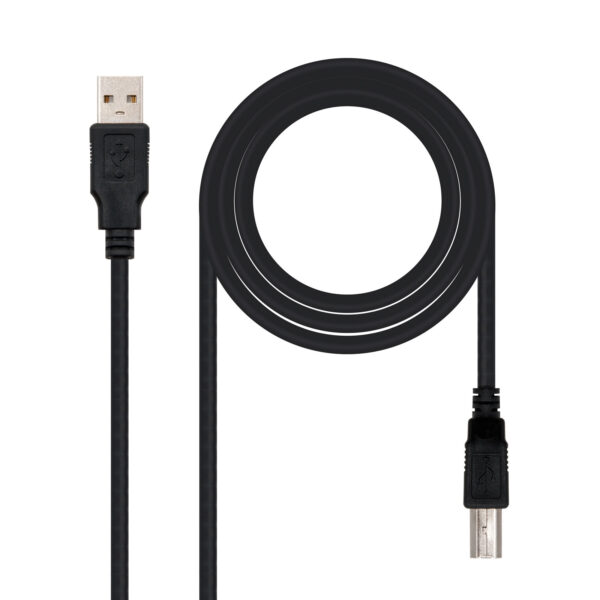 *Cable usb tipo a a usb tipo b nanocable 4.5m negro -  macho - macho