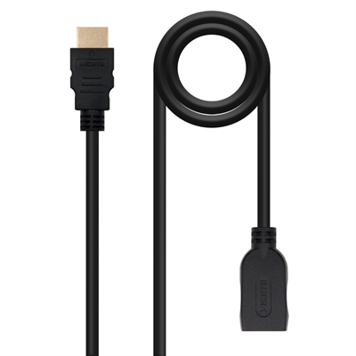 *Cable hdmi 2.0 nanocable 3m -  macho - hembra -  negro