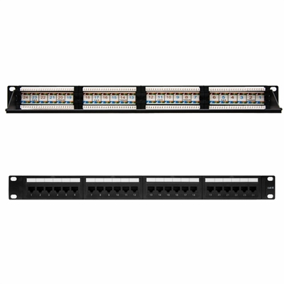 *Panel de parcheo nanocable 24 puertos rj45 cat.6 utp 19 pulgadas